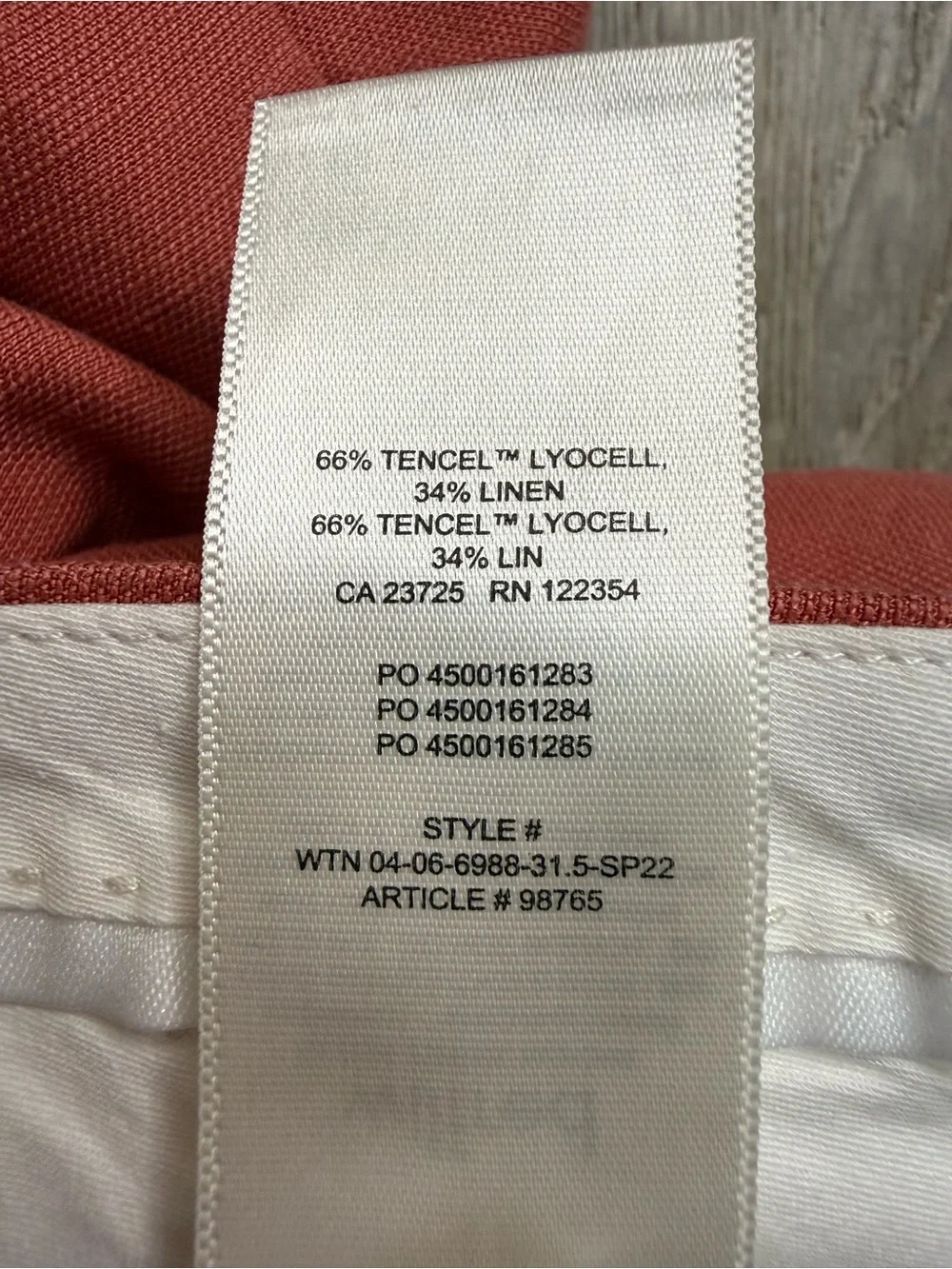 Aritzia Wilfred The Effortless Pants Linen Warm Sienna Red Size 8 Trousers - Picture 9 of 10